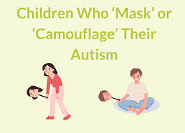 Illustration representing autistic masking and burnout